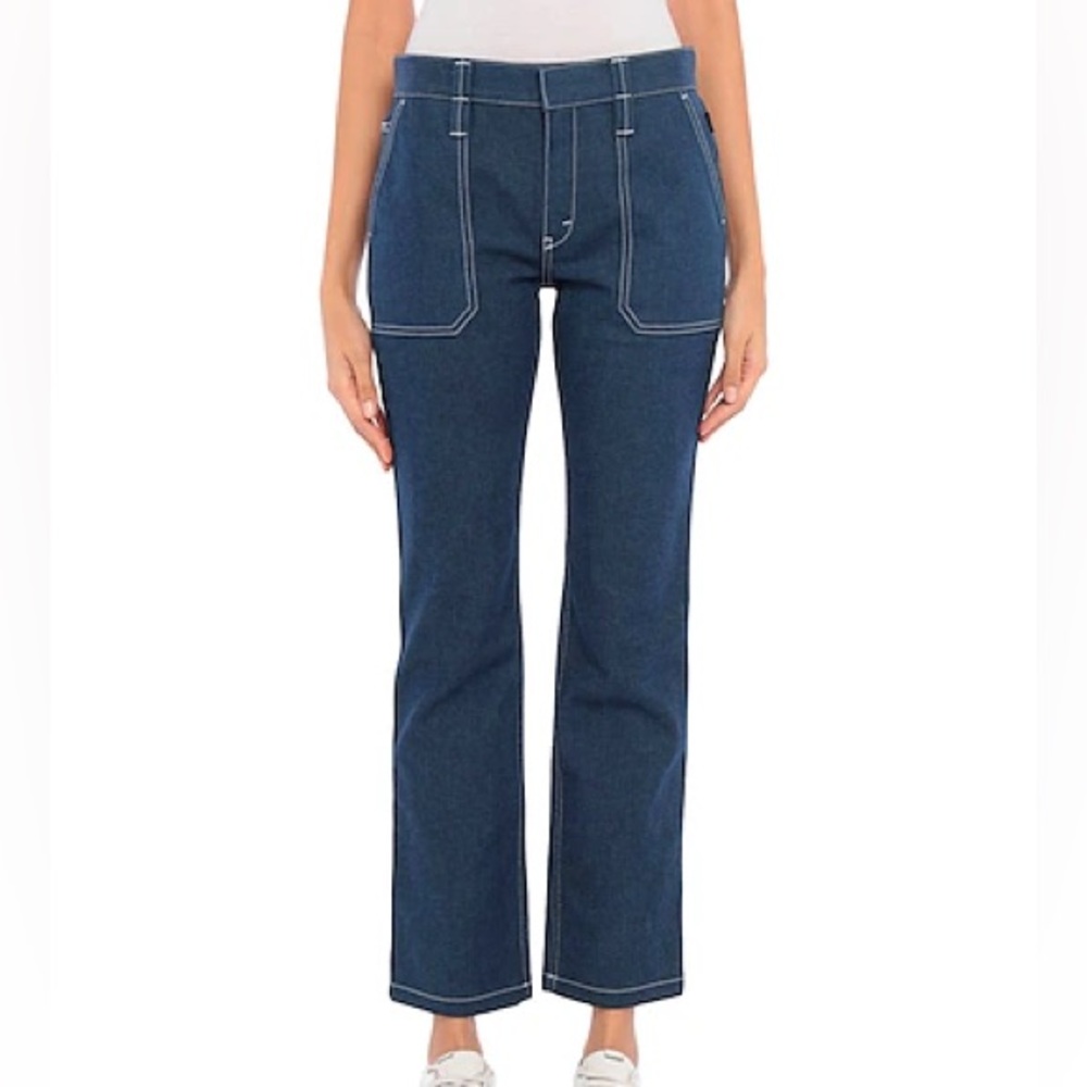 CHLOÉ contrast stitch jeans “ultramarine” med. wash